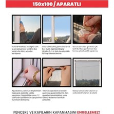 Luas Pencere Sinekliği, Çift Kanat Beyaz Tül Sineklik, Sivrisinek Ağı, Sinek Böcek Tutucu, Aparatlı Cam Sinek Teli, Kolay Montaj 150 cm