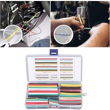 140 Adet Isıyla Daralan Makaron Kiti Isıyla Daralan Makaron Dıy Elektrik Kablosu Çeşitli Boru