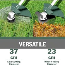 Afs 23-37 Elektrikli Tırpan, Ayarlanabilir Kayış, Kesme Genişliği 23 mm (Bıçak Ile), 37 cm (Tırpan Ile), 3.5 mm Tırpan Eni, 1000 W, Yeşil