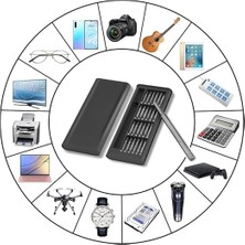 25 Parça Çelik Hassas Mekanik Kutulu Bits Tornavida Seti, Saatçi Tornavidası, Manyetik Mıknatıslı, Yıldız, Düz, Torx Uçlu, Gözlük, Saat, Dizüstü Bilgisayar, Tablet, Cep Telefonu, Kamera Tamiri Için