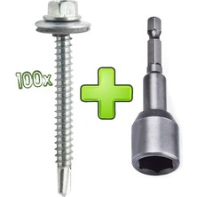 Çatı Vidası Matkap Uçlu 5.5X75 mm 100 Adet