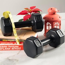 Spor Dambıl Seti, 2 Adet x 1 Kg, Siyah, Dayanıklı Tasarım