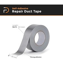 Tamir Bandı (Duct Repair Tape) 50 mt x 50 mm Gri | Çok Amaçlı Dayanıklı Yapışkanlı Güçlü Tamir Bandı | Boru ve Hortum Tamiri | Isıya Dayanıklı Bant | Su Geçirmez