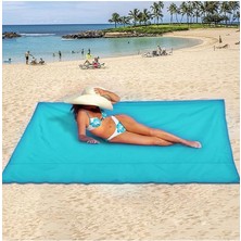 Katlanır Kamp Çadırı Gölgelik Güneşlik Tente Branda Piknik Örtüsü Kamp Çadır Plaj Yer Mat (Mavi)