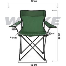 Katlanabilir Kamp Sandalyesi Piknik Sandalyesi Plaj Sandalyesi Yeşil Taşıma Çantalı