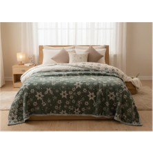 Comfort Craft Ultra Dolgun 7 Katlı Müslin Yorgan - Kar Tanesi Desenli Kırmızı/yeşil Pamuklu Yorgan