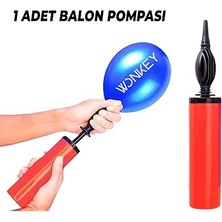 Toys - 1 Adet Hızlı Balon Şişirme Pompası, Manuel 1.kalite Büyük Boy Balloon Pump