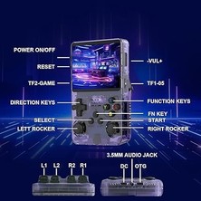 Retro El Oyun Konsolu, 3,5 Inç IPS Ekran, 64G Tf Kartı, 10.000'DEN Fazla Oyun, Retro El Oyun Konsolu, Açık Kaynak Linux Sistemi (Mor)