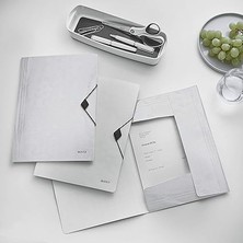 Active Wow Ince Lastikli Dosya, Metalik Beyaz