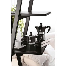 - Moka Express Siyah: 3 Cups Ocak Üstü Espresso Pişirici - 130ML - Alüminyum Gövde - Patentli Güvenlik Valfi - Tüm Ocak Türleri Için Uygundur (Indüksiyon Hariç)