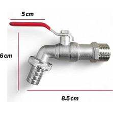 Kapa 1/2 Küresel Musluk Çeşme Lavabo Banyo Mutfak Musluğu Bahçe Çeşmesi Tek Çıkışlı Batarya