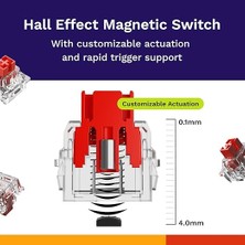 Oyun - Mekanik Oyun Klavyeleri Için Fox Lineer Manyetik Hall Efekt Anahtarları (36 Adet), Oyun Için Sessiz Kırmızı Anahtarlar, He Hotswap Klavyeler Için Manyetik Anahtarlar, Arkadan