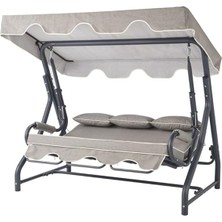 Salvia 3 Kişilik Yatarlı Bahçe Salıncağı