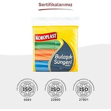 Çift Taraflı Oluklu Bulaşık Süngeri 8'li, Çizik & Iz Bırakmaz, Yağ ve Leke Çıkarıcı Mutfak Temizlik Süngeri, Tava, Tencere, Tabak, Bardak, Çatal, Bıçak, Ocak, Tezgah, Cam & Seramik Yüzeyler