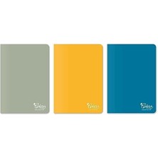 Ayko Colors Ofis Serisi, A4 60 Yaprak Çizgili Karton Kapaklı Defter 3'lü Paket, Mavi, Gri, Sarı