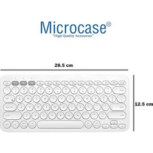 Tablet Telefon Bilgisayar Için Yuvarlak Tuşlu Bluetooth Kablosuz Klavye Android Ios Windows Uyumlu - AL3048 Beyaz