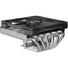 Big Shuriken 4 Low Profile Cpu Cooler, 120MM Slim Fan, Intel & Amd Uyumlu, Sessiz Işlemci Soğutucu - Siyah
