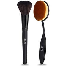 Ayko Gnx GNXFR42 Büyük Boy Fondöten ve Allık Fırçası (Siyah, 2 Adet)