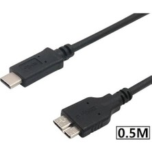 4252 USB Type C To Micro USB 3.0 Taşınabilir Hard Disk Kablosu USB 3.1 Veya 3.0 Micro-B Bağlantı Noktalı Harici Sabit Sürücüye, Tablete ve Akıllı Telefona Dosya Aktarım Sağlar (2 Metre)