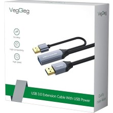 USB 3.0 Uzatma Kablosu Sinyal Güçlendirici Extender Destekli Usb-A Uzatıcı Kablo 30 Metre