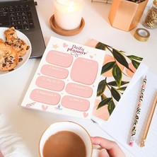 Masaüstü Planner Set - 50 Sayfa Tarihsiz Haftalık, Günlük Planlayıcı - Ofis Çalışanı, Öğrenci, Genç, Öğretmen Için Randevu, Toplantı, Organizasyon To Do List - 3 Parça - Kalp Serisi