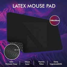 Oyuncu Mouse Pad, Kaymaz Taban Gamer Mousepad, Masa Koruyucu Masa Matı, Ofis Tipi Klavye ve Fare Altlığı (Siyah, 100X50 cm - Xxxl)