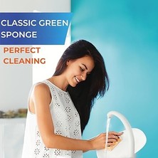 Max Klasik Yeşil Bulaşık Süngeri 5'li Paket, Dayanıklı ve Etkili Kir Sökücü