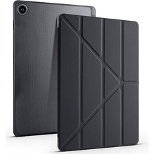 Galaxy Tab S6 Lite 2024 P610 P617 P620 10.4 Kalem Bölmeli, Smart Cover, Stand Özellikli, Pu Deri Koruyucu Kılıf (S Pen Uyumlu) (Siyah)