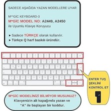 Magic Keyboard 3 ile Uyumlu Klavye Koruyucu A2449 A2450 A3118 A3203, Touch Id Uyumlu, Silikon 0.3 mm Ultra Ince, Yıkanabilir, Toz-Sıvı Koruma, Sessiz Yazım Şeffaf