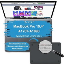 Macbook Pro Kılıf 15 Inç A1707 A1990 Uyumlu | Ince ve Hafif Sert Kapak | Kristal Koruma | Çizilmeye Dayanıklı Plastik Hardcase | Macbook Pro Retina Darbe Koruyucu Kılıf Siyah