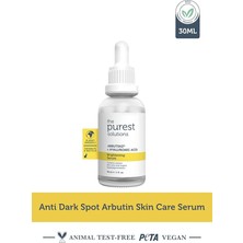 Purest Solutions, Leke Karşıtı ve Leke Görünümü Önleyici Arbutin Cilt Bakım Serumu 30 ml (Arbutin%2 + Hyaluronic Acid)