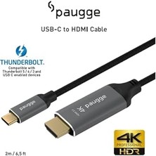 USB C To HDMI Kablo - 4K60Hz, Hdr, Hdcp 2.3, Thunderbolt 5/4/3, Dex Mode, 2 Metre (CHD20B-PRO)