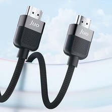 Juo 4K 60Hz HDMI 2.0 Örgülü Kablo 3 Metre 18Gbps HDCP Destekli Yüksek Performanslı