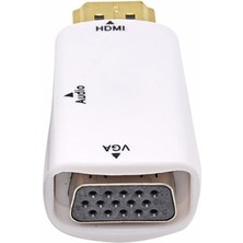 HDMI To VGA Monitör Çevirici Dönüştürücü Adaptör