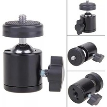 Tripod 90° Yönlendirme Aparatı 360 Derece Dönebilen Başlık Tüm Tripodlara Uyumlu Metal Mafsal Aparatı