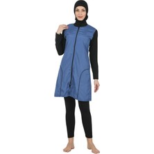 Fantasy 3372 Bayan Tam Kapalı Paraşüt Kumaş Tesettür Mayo