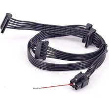Pin Power Supply Kablosu 6 Pin Modüler Sata Kablo 6 Pin 4x Sata Kablo 90 cm 6 Pin Sata Kablo Power Supply Kablosu