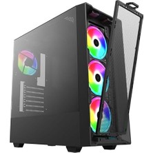 Phoenix 4* Rgb Fanlı Atx-Mini Atx Itx Uyumlu Mid Tower Gaming Oyuncu Bilgisayar Kasası Psu'suz