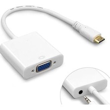 HDMI To VGA Ses Destekli Çevirici Dönüştürücü Adaptör