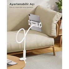 Saiji Datura Is 100CM Akrobat Flexible Ayarlanabilir Telefon Tablet Tutucu Beyaz