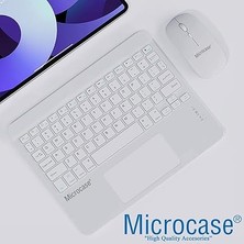Tablet ve Telefonlar Için Türkçe Q Bluetooth Touchpad Klavye ve Mouse Set - AL3560 (Beyaz)