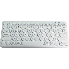 B380 Bluetooth Bağlantılı Ince Ergonomik Tasarım IPad Ile Uyumlu Taşınabiilir Telefon Tablet Için Türkçe Q Bluetooth Bağlantılı Klavye (Beyaz)