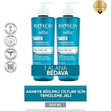 Acnium Sebum Dengeleyici Yüz Yıkama Jeli 500 ml 1 Alana 1 Hediye – Salisilik Asit, Çay Ağacı ve Niasinamid Içeren Yağlı ve Akneye Eğilimli Ciltler Için Temizleyici
