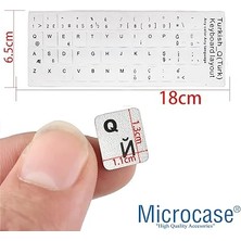 Türkçe Q Klavye Etiketi Laptop Macbook Pc Sticker - Beyaz