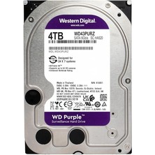 Digital 4tb Wd Mor Gözetim Dahili Sabit Disk HDD - Sata 6 Gb/s, 256 MB Önbellek, 3.5" - WD43PURZ