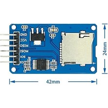 Sd Kart Modülü Hafıza Kartı Tf Kart Microsd Bellek Memory Spı Okuyucu Mikro Sd 3.3V 5V Arduino Data Kayıt Logger Ses Mp3