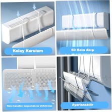 Ayko Delikli Ayarlanabilir Klima Hava Yönlendirici Aparatı ve Siperliği - 56-92 cm Ayarlanabilir Split Klima Aparatı