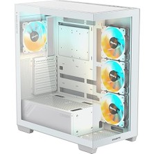 C500P St 50MM Soğutma Mesafeli Rgb Cam Mid-Tower Kasa (Beyaz)
