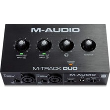 Ayko M-Audıo M-Track Duo - USB Ses Arayüzü, Ikili Xlr, Hat ve Dı Girişleri ile Kayıt, Yayın ve Podcasting Için, Artı Yazılım Paketi De Dahil