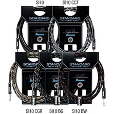 Sı Serisi (Standart) Enstrüman Kablosu - 2 Düz Fiş Dokuma - Jak - Mandal, Kamuflaj Yeşili - 6,10 M / 20 Ft (SI20-CGR)